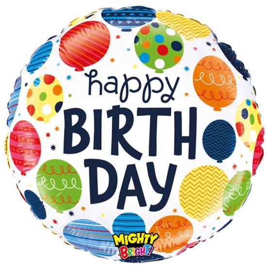 Happy Birthday Renkli Premium Folyo Balon 53 cm