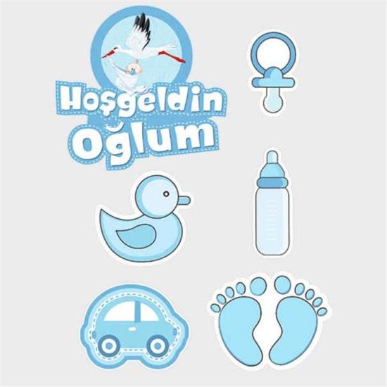 Hoş Geldin Oğlum Etiket Seti 6’lı