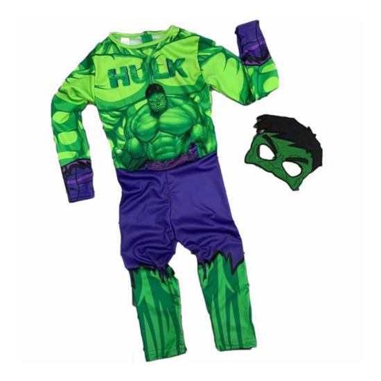 Hulk Konseptli Maske ve Pelerinli Kostüm