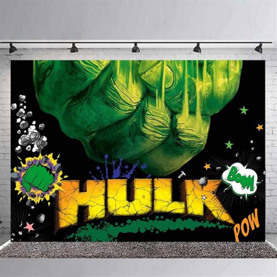 Hulk Temalı Doğum Günü Branda Banner Afişi 2