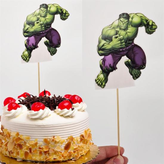 Hulk Temalı Çubuklu Maket Süs