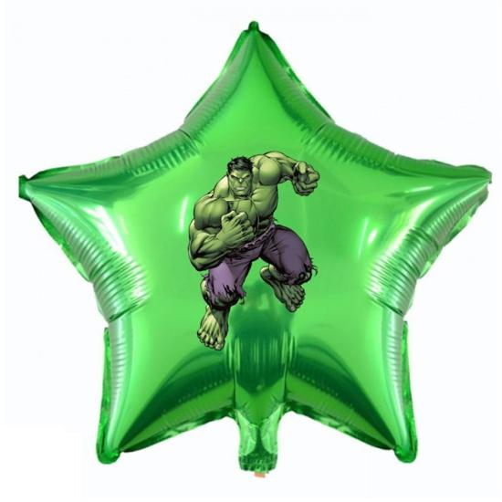 Hulk Temalı Özel Stickerlı Yıldız Folyo Balon