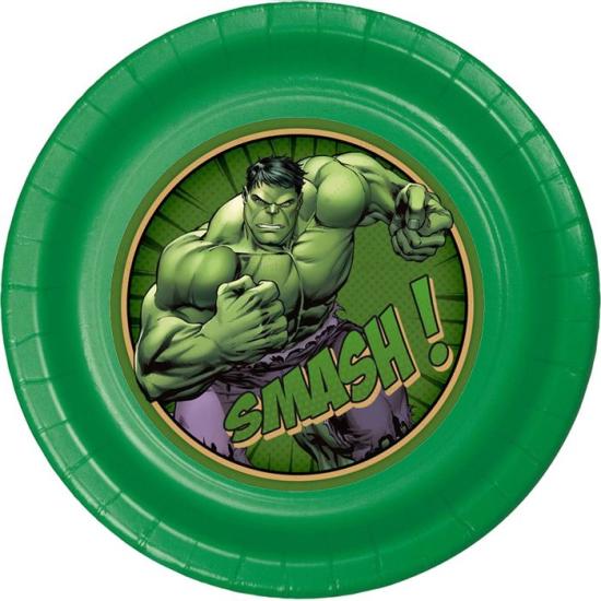 Hulk Temalı Stickerlı Tabak - 5 Adet