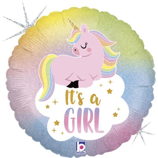 Its a Girl Unicorn Pastel Premium Folyo Balon