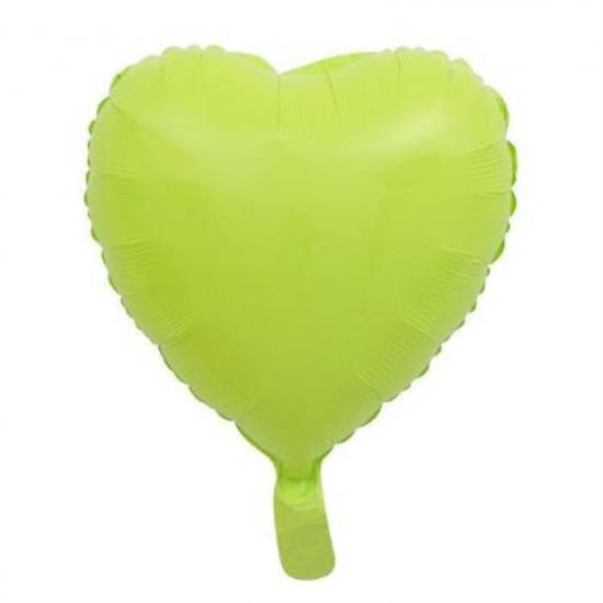 Kalp Yeşil Makaron Folyo Balon - 40 cm