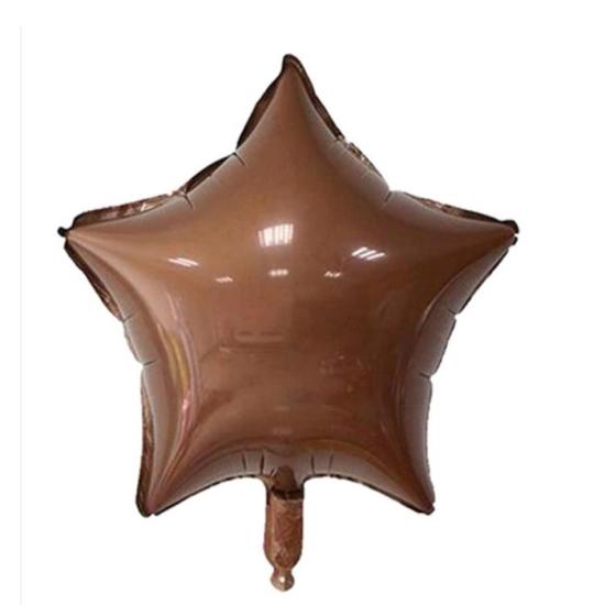 Kahverengi Yıldız Folyo Balon 40 cm