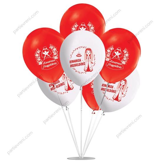 Kınamıza Hoşgeldiniz Balonlu Ayaklı Balon Standı
