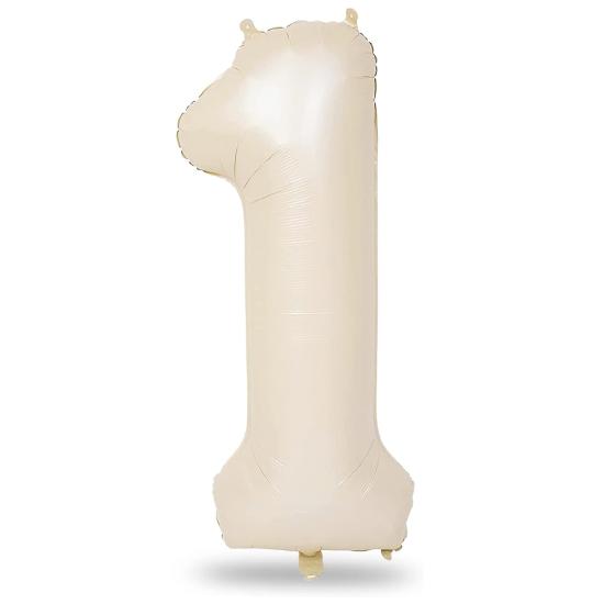 1 Rakam Krem Rengi Folyo Balon 80 cm