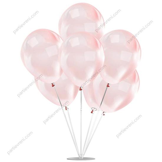 Kırmızı Şeffaf Balonlu Ayaklı Balon Standı