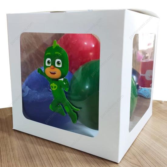 Pj Masks Kertenkele Çocuk Temalı Şeffaf Kutu Seti