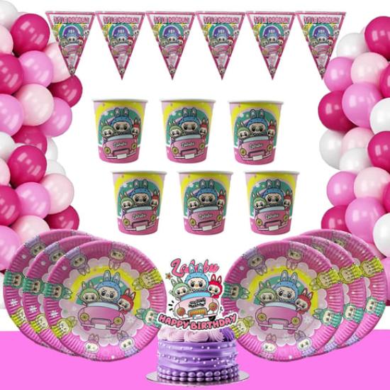 Labubu Konseptli 16 Kişilik Parti Seti