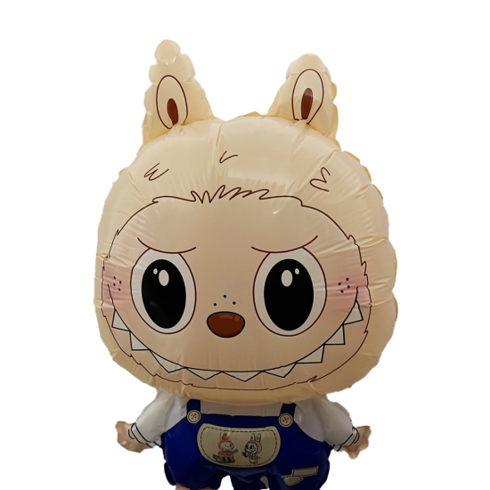 Labubu Konseptli Mavi Folyo Balon