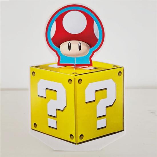 Super Mario Box Temalı Ayaklı Dekor Pano 30 cm