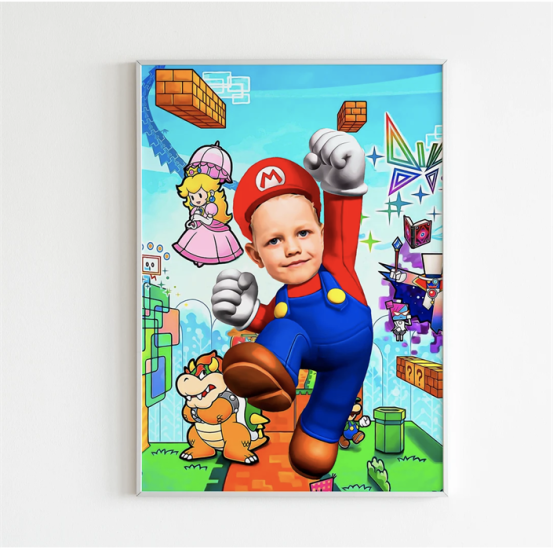 Super Mario Poster - Kişiye Özel