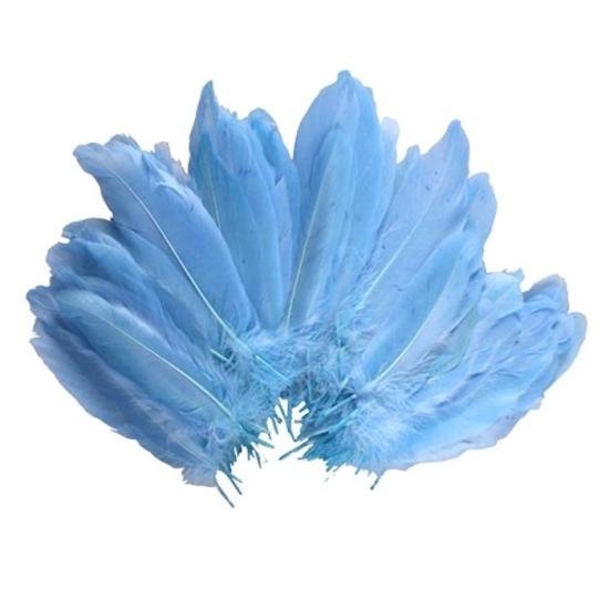 Şeffaf Açık Mavi Tüylü Bobo konsept Balon 50 cm