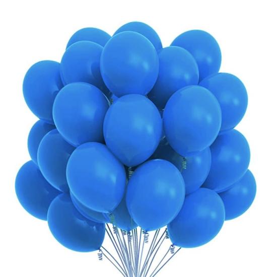 Baskısız Lateks Balon Mavi- 5 Adet