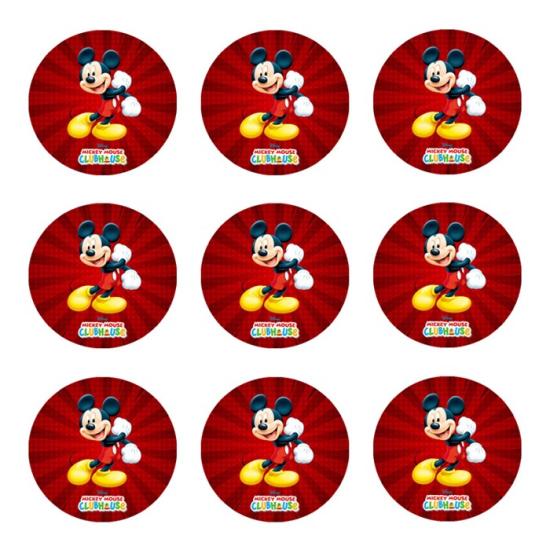 Mickey Mouse Konseptli Sticker 10 Adet - 5 cm