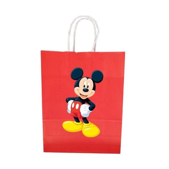 Mickey Mouse Temalı Karton Hediye Çantası - 1 Adet