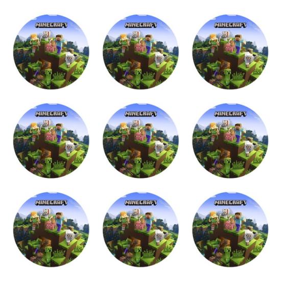 Minecraft Konseptli Sticker 10 Adet - 5 cm