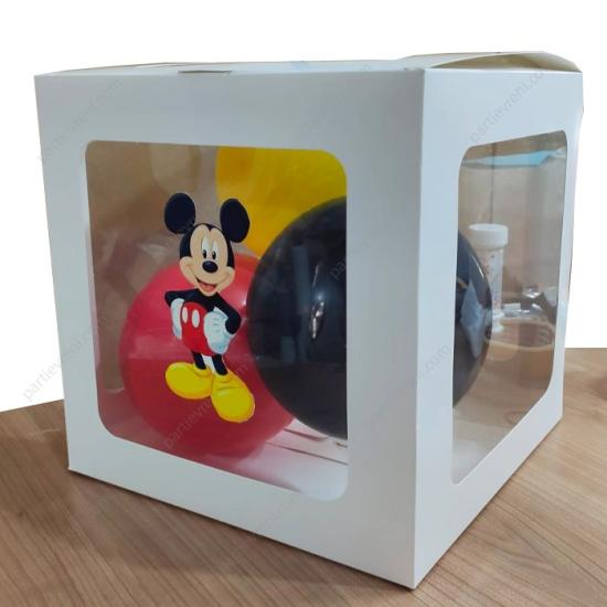 Mickey Mouse Konseptli Şeffaf Kutu Seti 25 cm
