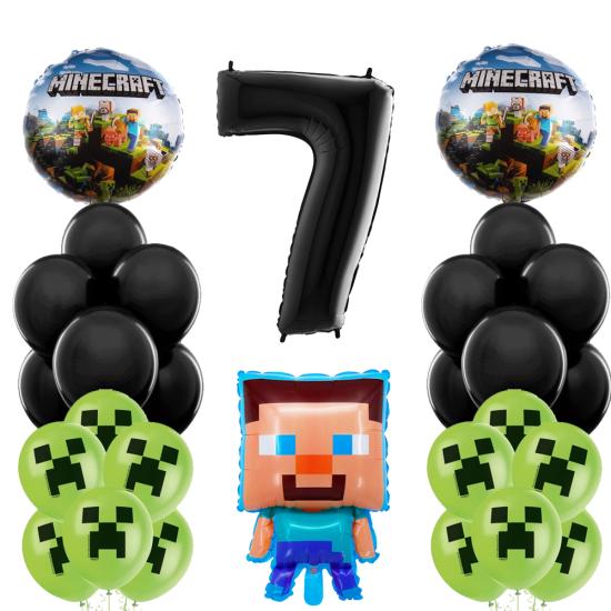 Minecraft Konsepti Doğum Günü Balon Seti