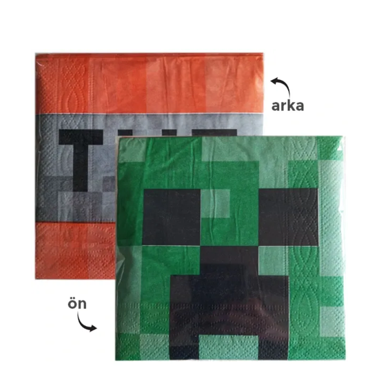 Minecraft Konseptli Peçete