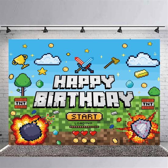 Minecraft Temalı Doğum Günü Afişi