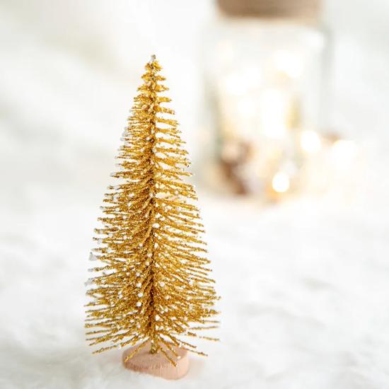 Dekoratif Mini Gold Çam Ağacı 20 cm