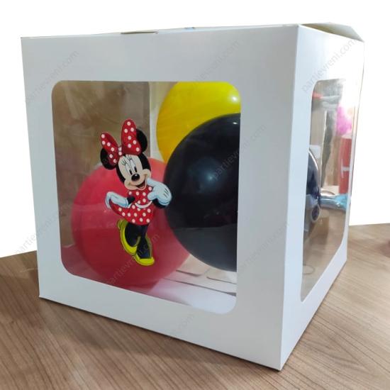 Minnie Mouse konseptli Şeffaf Kutu Seti 25 cm