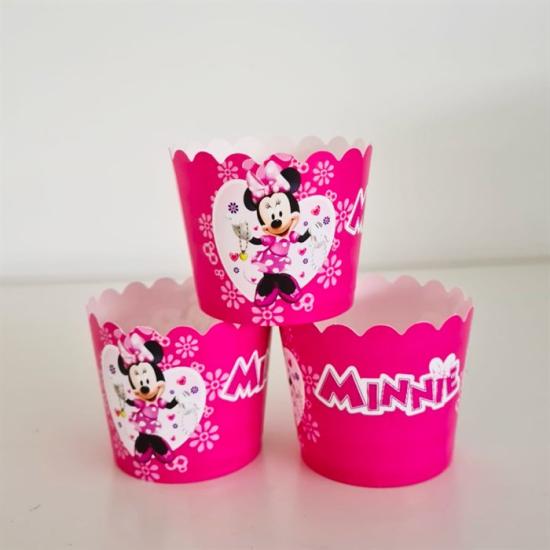 Minnie Mouse konseptli Cupcake Kapsülü 10 Adet