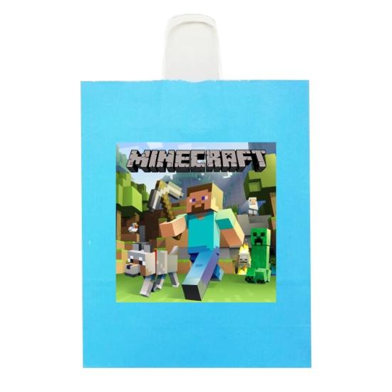 Minecraft Temalı Karton Hediye Çantası - 1 Adet