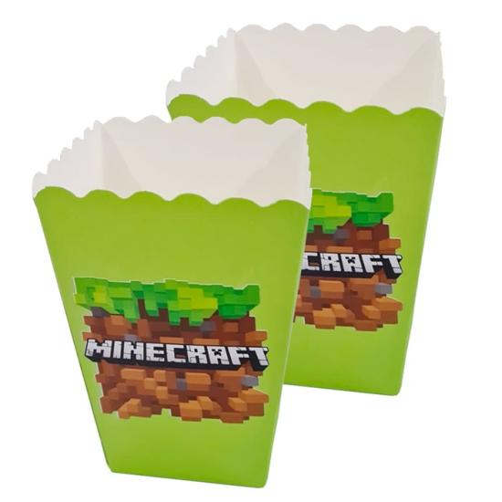 Minecraft Temalı Mısır Popcorn Kutusu 5 Adet