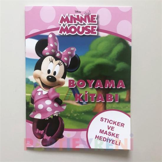 Minnie Mouse Temalı Boyama Kitabı (Sticker+Maskeli)
