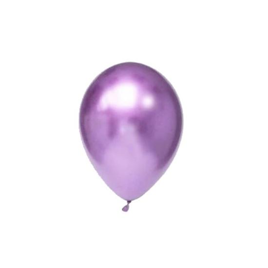 Mor Mini Krom Balon 12 cm 5’li