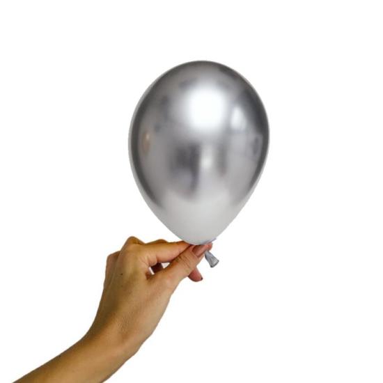 Gümüş Mini Krom Balon 12 cm 5’li