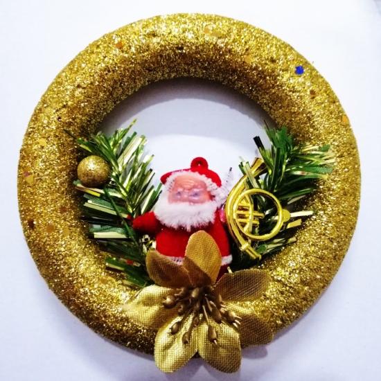 Mini Yılbaşı Temalı Kapı ve Ağaç Süsü Gold