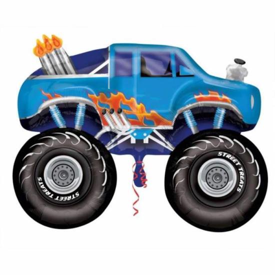 Monster Truck Mavi Premium Folyo Balon 70 cm