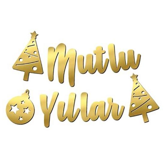 Gold Mutlu Yıllar Kaligrafi Banner