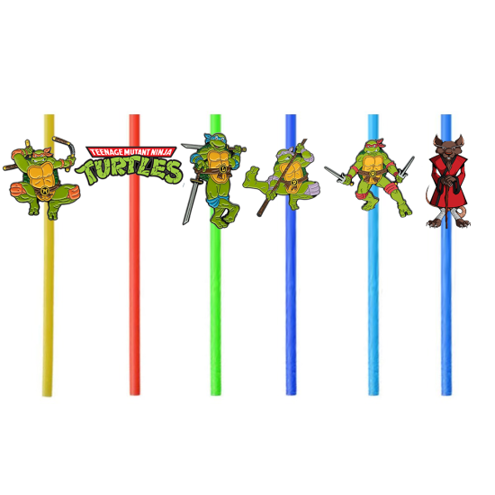 Ninja Turtles Konseptli Plastik Pipet