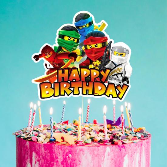 Ninjago Konsepti Happy Birthday Pasta Süsü