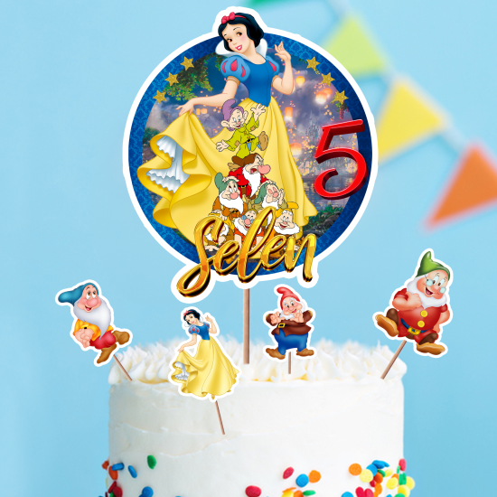 Kişiye Özel Pamuk Prenses Konseptli Pasta Süsü 