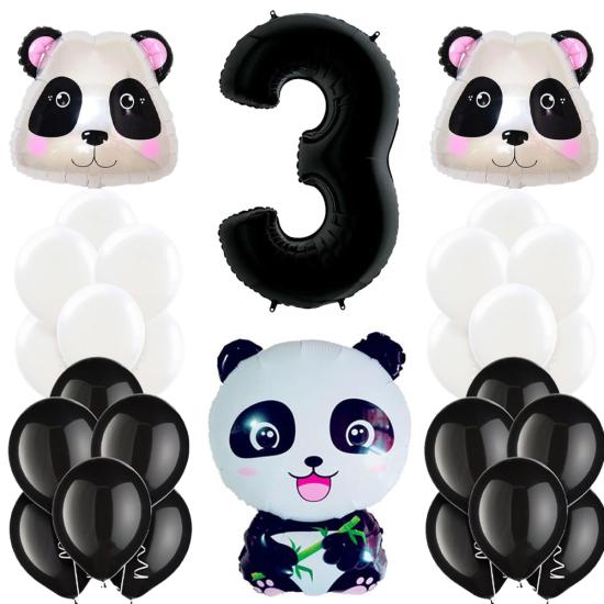 Panda Konsepti Doğum Günü Balon Seti