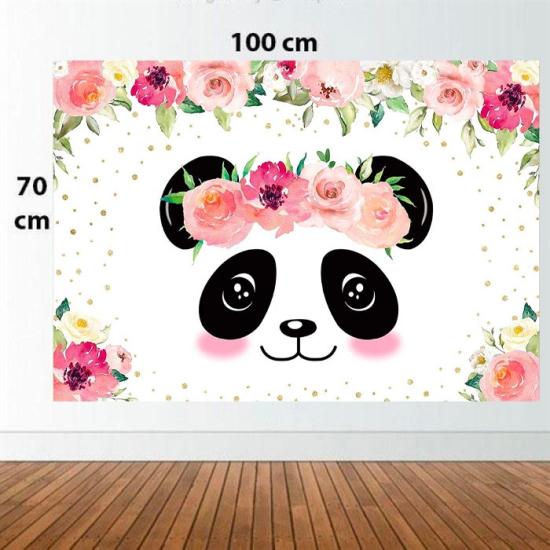 Panda Temalı Doğum Günü Branda Afişi 2