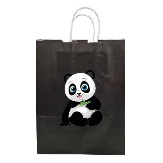 Panda Temalı Karton Hediye Çantası - 1 Adet