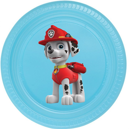 Paw Patrol Temalı Marshall Stickerlı Tabak - 5 Adet