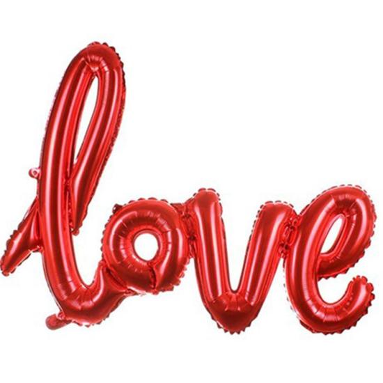 Kırmızı Love Yazılı Folyo Balon