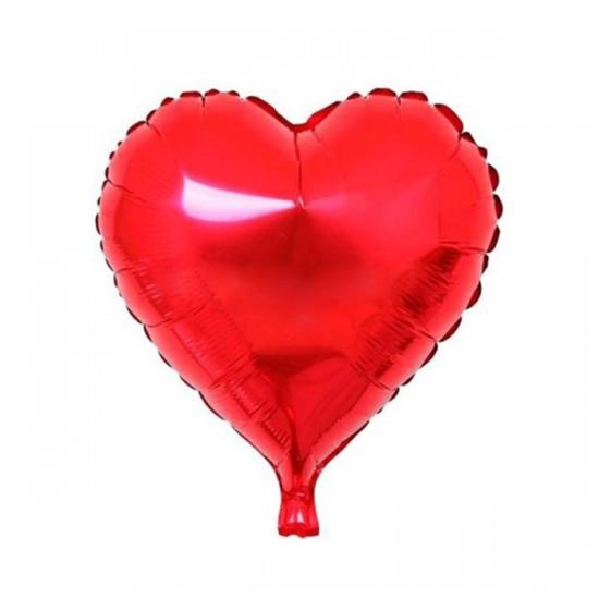 Kalp Şeklinde Kırmızı Folyo Balon