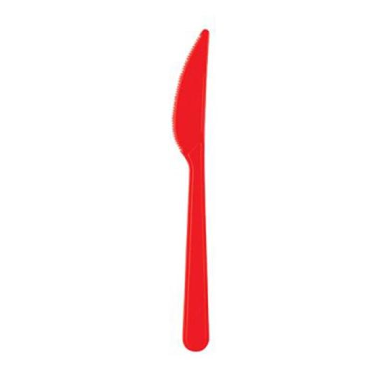 Kırmızı Plastik Bıçak 10’lu