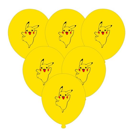 Pokemon Pikachu Temalı Balon - 5 Adet