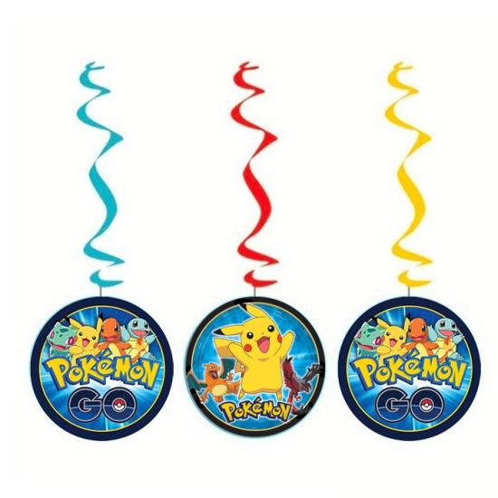 Pokemon Konseptli Sarkıt Asma İp Süs 3’lü